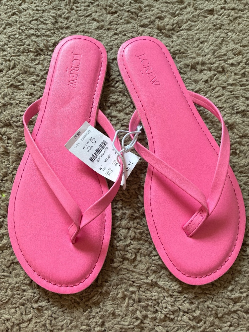 J. Crew flip flops